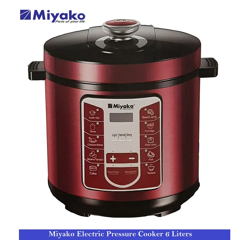 Picture of Miyako EPC-A612 Electric Pressure Cooker- 6Liters, Maroon