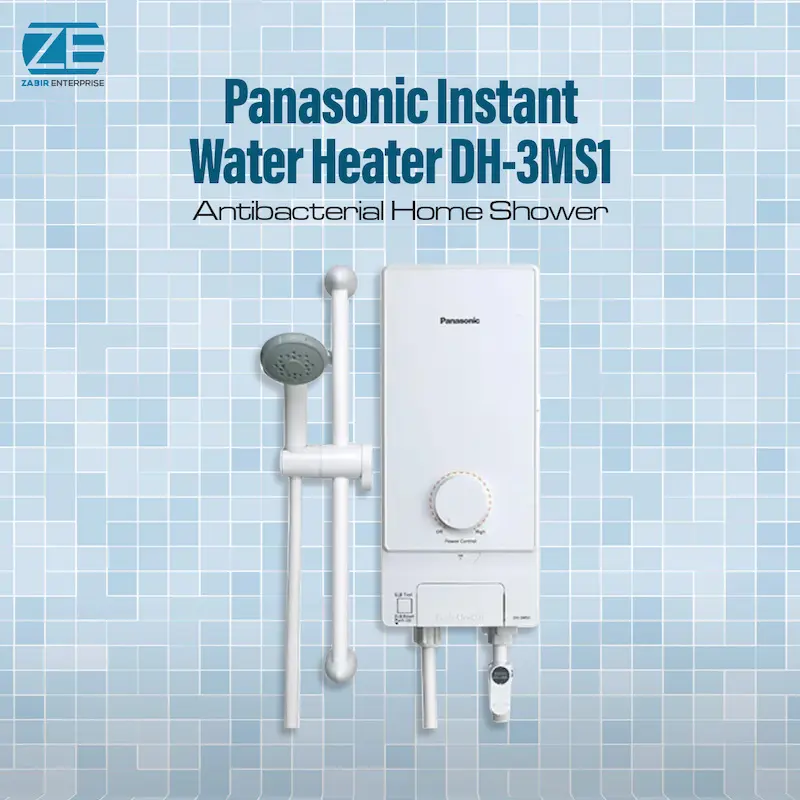 Picture of Panasonic Instant Water Heater Antibacterial Home Shower, DH-3MS1, White