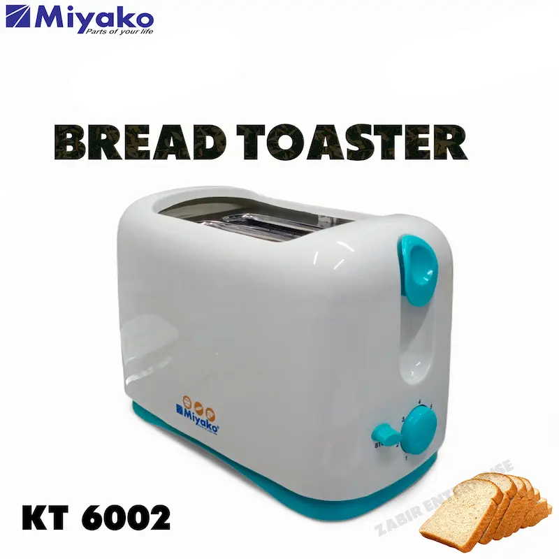 Picture of Miyako KT-6002 Bread Toaster With Auto  Shut-Off Technology, White