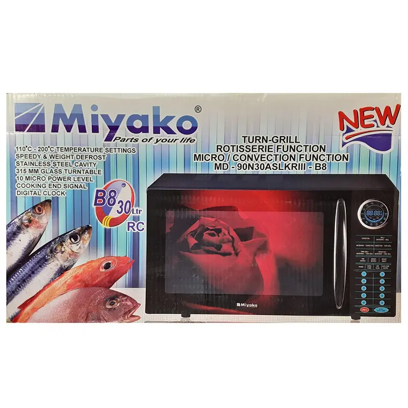 Picture of Miyako Microwave Oven with Grill & Convection Function B8, 30Liters., Black