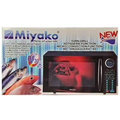 Picture of Miyako Microwave Oven with Grill & Convection Function B8, 30Liters., Black