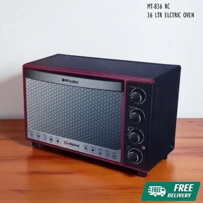 Picture of Miyako MT-836RC -  36 Liters Electric Oven with Roast Basket, Black&Red