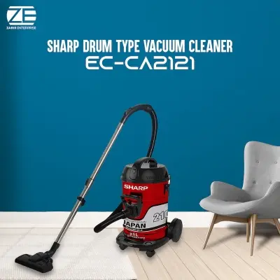 Picture of SHARP Drum Type Bagless Vacuum Cleaner with Blower, EC-CA2121 (2100W, 21L), Red