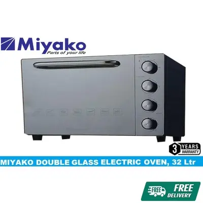 Picture of Miyako MT-32DBL-RCL Doble Glass Electric Oven, 32 Liters., Black