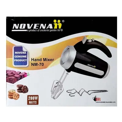 Picture of Novena Electric Hand Mixer (Beater), NM-70, Black