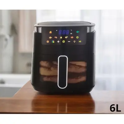 Picture of Miyako AF-5012 Auto cut off /resume when reach/ below preset temperature Air Fryer | 6 liter, Black