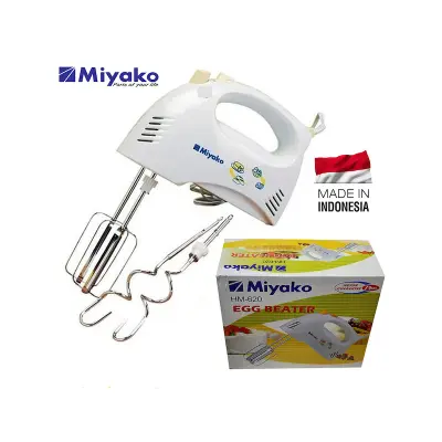 Picture of Exceptional Quality - Miyako Electric Hand Mixer and Egg Beater Machine, HM-620. - Highly Durable - Effortless Usage, White