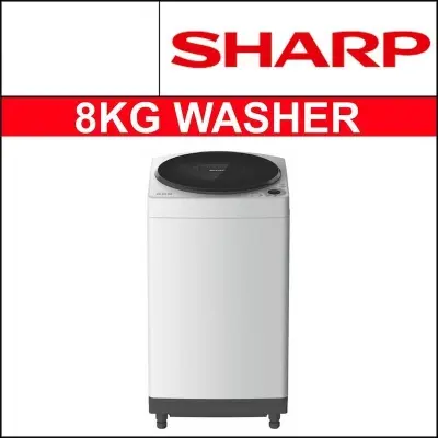 Picture of Sharp ES-W80EW-H Full Automatic Washing Machine 8.0 KG, Light Grey