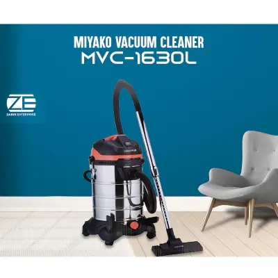 Picture of Miyako 1600 Watts Motor Power 3in1 Combo Stainless Steel Body Vacuum Cleaner MVC-1630L (Wet/Dry/Blow), STAINLESS STEEL.