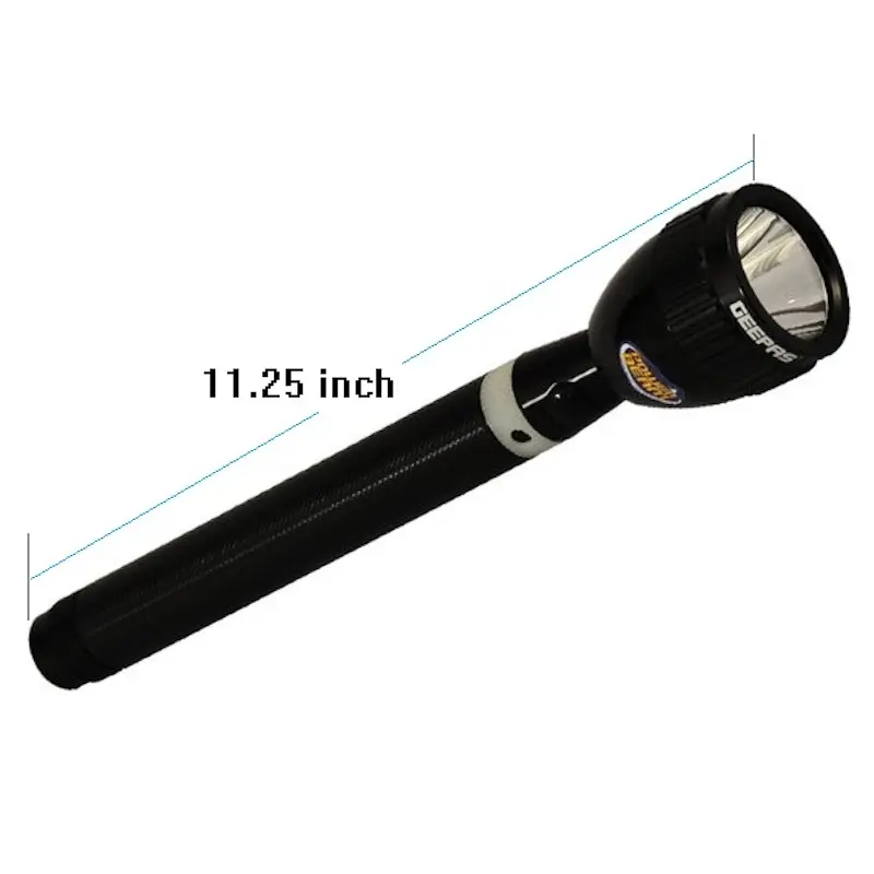 Picture of Geepas GFL3803N Powerful Rechargeable LED Flashlight., Black