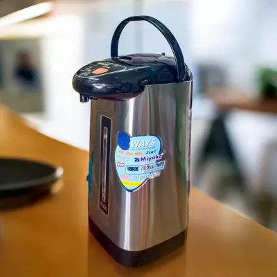 Picture of Miyako 6 Liters Electric Flask PCF-60HM,3 Way Water Dispenser With Re-Boiling Option, Silver