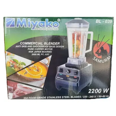 Picture of Miyako BL-039 Heavy Duty Blender, 2200W.