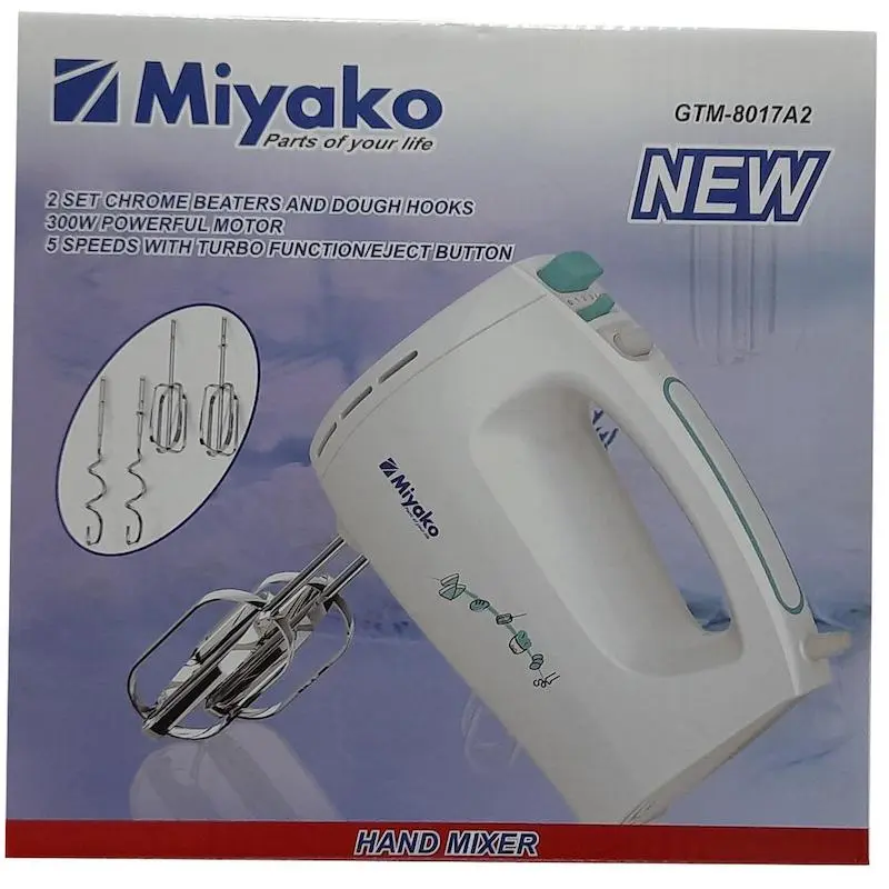 Picture of Miyako Electric Hand Mixer or Beater Machine, GTM-8017A2, White