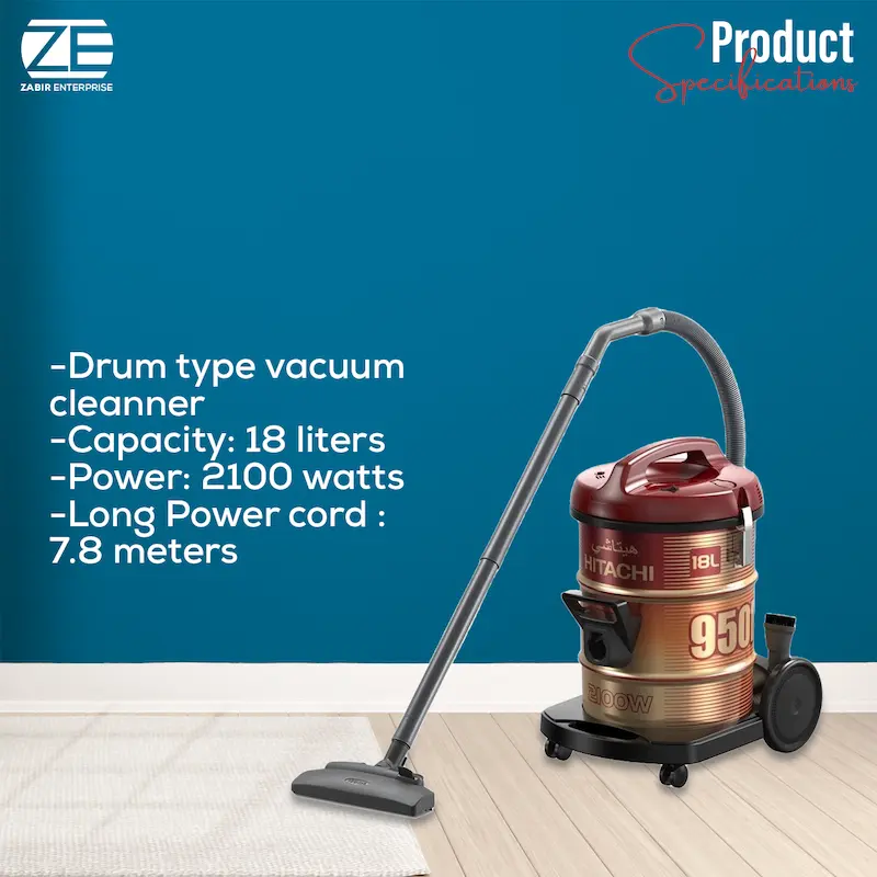 Picture of Hitachi Vacuum Cleaner with Blower CV-950F. (2100W), Red