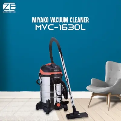 Picture of Miyako 1600 Watts Motor Power 3in1 Combo Stainless Steel Body Vacuum Cleaner MVC-1630L (Wet/Dry/Blow), STAINLESS STEEL.