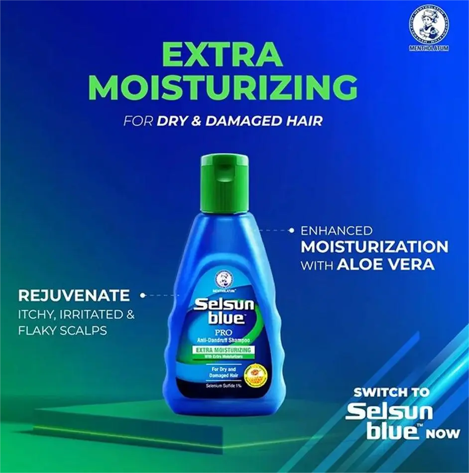 Picture of Selsun Blue Pro Extra Moisturizing Anti Dandruff Shampoo- 120 ML