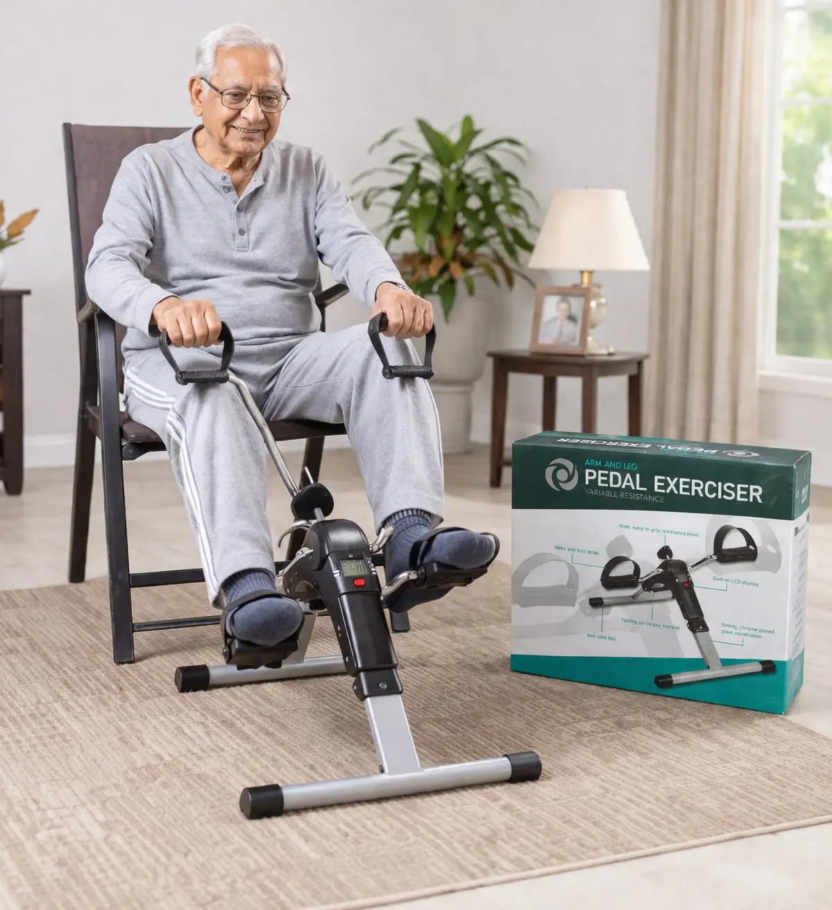 Picture of Arm & Leg Pedal Exerciser Adjustable Resistance Fitness Trainer