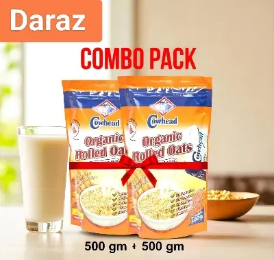 Picture of Cowhead Organic Baby Rolled Oats - 500gm + 500gm