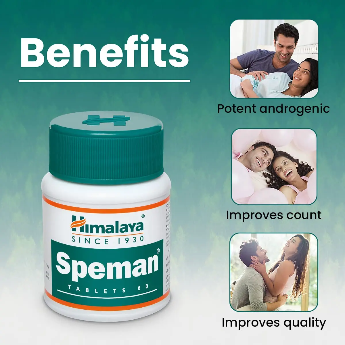 Picture of Himalaya Speman - Bottle of 60 Tablets