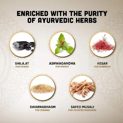 Picture of Dabur Shilajit Gold : 100 % Ayurvedic Capsules for Strength , Stamina and Power -10 capsules