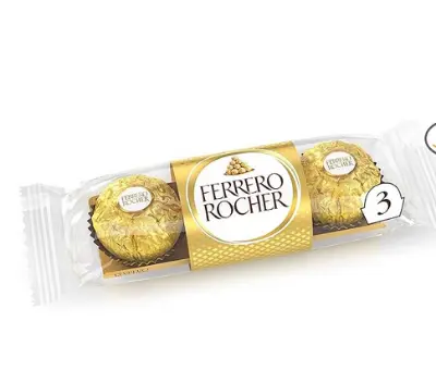 Picture of FERRERO ROCHER T3 Chocolates Imported 37.5gms ( Pack of 4 ) Bars  (4 x 37.5 g)