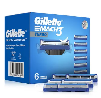 Picture of Gillette Mach Turbo 3 Shaving Men Blades- Pack Of 4