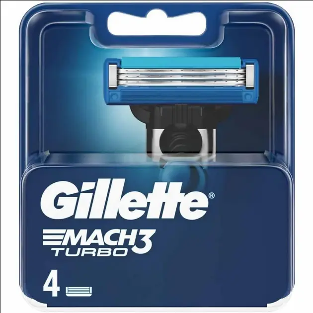 Picture of Gillette Mach Turbo 3 Shaving Men Blades- Pack Of 4