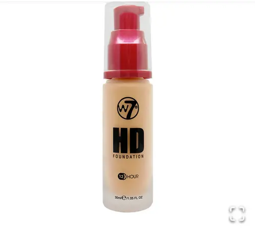 Picture of W7 12 Hour HD Foundation - Honey - 30ml-New Ultra Smooth Full Coverage Formula - 1