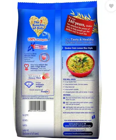 Picture of White 1 KG Quaker Oats, High in Protein(INDIAN)