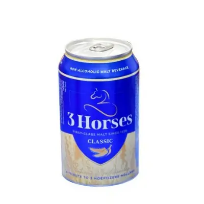 Picture of 3 Horses Non-Alcoholic Malt Beverages 330ml