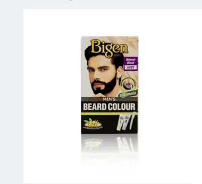 Picture of Bigen Mens Beard Colour Natural Black B101 40G - Black