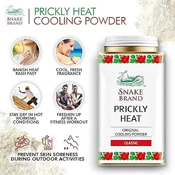 Picture of Snake Brand Prickly Heat Cooling Classic Powder 140g - White