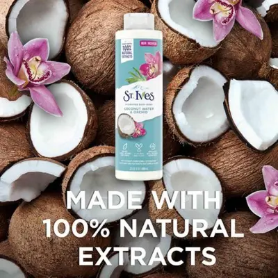 Picture of ST Ives Coconut Water & Orchid Shower gel body wash used for Male/ female - 650 ml