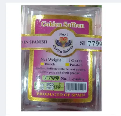Picture of Saffron 1 Gram Spain Threads Only for Culinary Use Not for Food Supplements