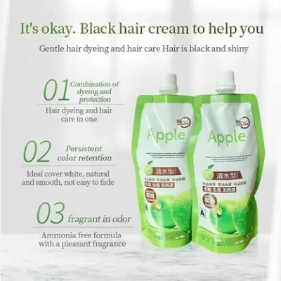 Picture of Apple Ammonia-Free Black Hair Cream - 500ml+500ml