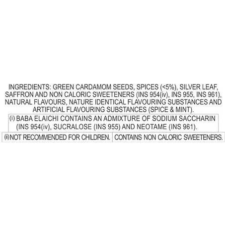 Picture of BABA ELAICHI Silver Coated Saffron Blended Elaichi - Refreshing, Exotic And Aromatic Mouth Freshener - 10Gm Tin