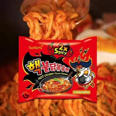 Picture of 2X Spicy Hot Chicken Flavor Korean Noodles (140g) 1pcs