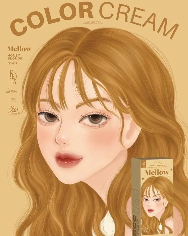 Picture of Kota Cosmetics Hair Color Cream Whisper - (Honey Blonde) - Multicolor