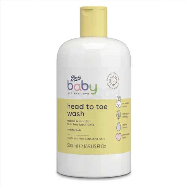 Picture of Boots Baby Head To Toe Wash for Tear Free Bath Time 500ml
