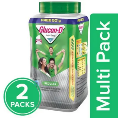 Picture of Glucon-D Instant Energy Health Drink - Regular, -400g(pack of 2)