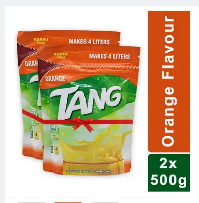 Picture of Tang Orange Flavor Drink Powder (500G X 2) - 1KG - Imported from Bahrain