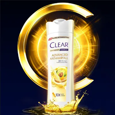 Picture of Clear Anti Dandruff Scalp Care Advanced Anti Hairfall Shampoo Size: 300ml-Thailand