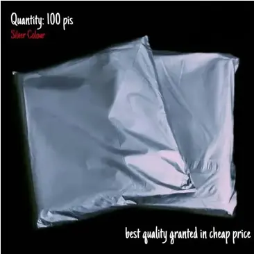 Picture of 50 pcs Courier / Shipping / Bag / poly Bag / Parcel poly Bag/ (Silver)-(6*8+2) - Silver