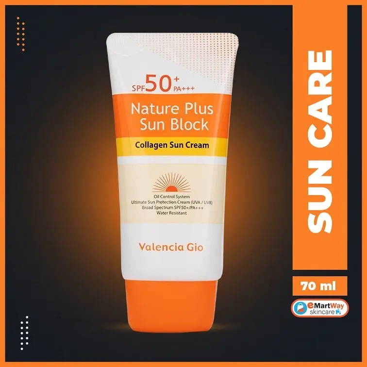 Picture of Valencia Gio Nature Plus Sun Block Collagen Water Resistant Sun Cream SPF 50+ PA+++ - White