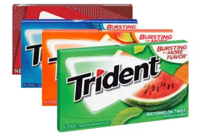Picture of Trident Sugar-Free Chewing Gum Assortment pack of 4