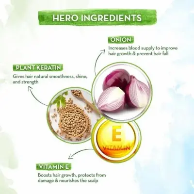 Picture of Mamaearth Onion Shampoo with Onion & Plant Keratin for Hair Fall Control 650ml - Multicolor