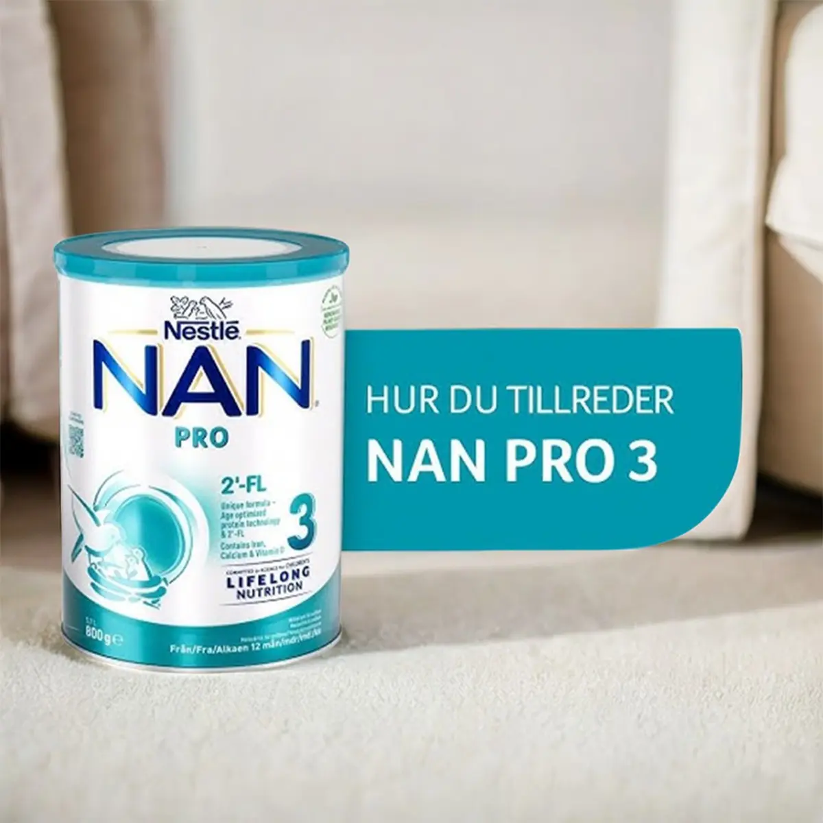 Picture of Nan pro 3  milk powder 800gm (Switzerland ) - 800