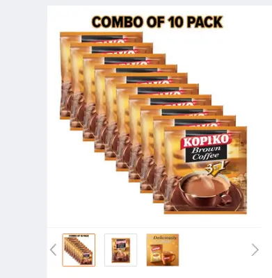 Picture of KOPIKO 3 in 1 Brown Coffee 20gm - Combo of 10 Pack