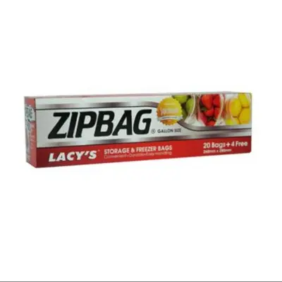 Picture of Lacy'S Zipbag Gallon Size 260Mm X 280Mm (20 Bags+4 Free)