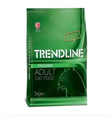 Picture of Trendline Cat Food Adult Chicken 1Kg - White